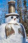 USA-Alaska-Chena Hot Springs Resort Close-up of snowman Art Print